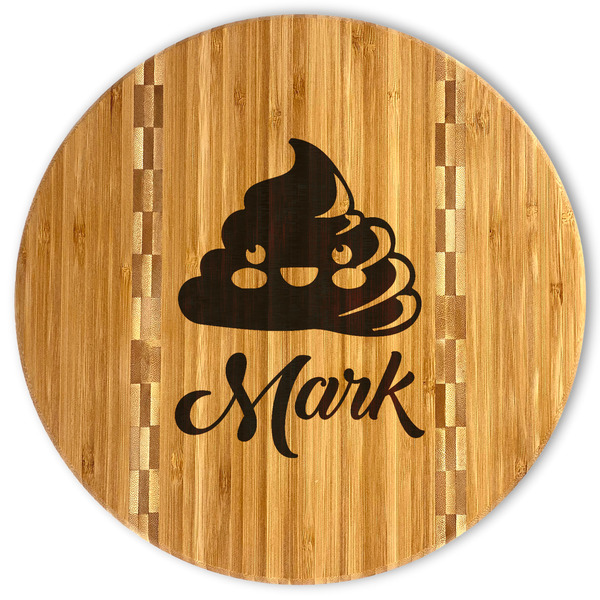 Custom Poop Emoji Bamboo Cutting Board (Personalized)