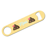 Poop Emoji Bar Bottle Opener - White w/ Name or Text