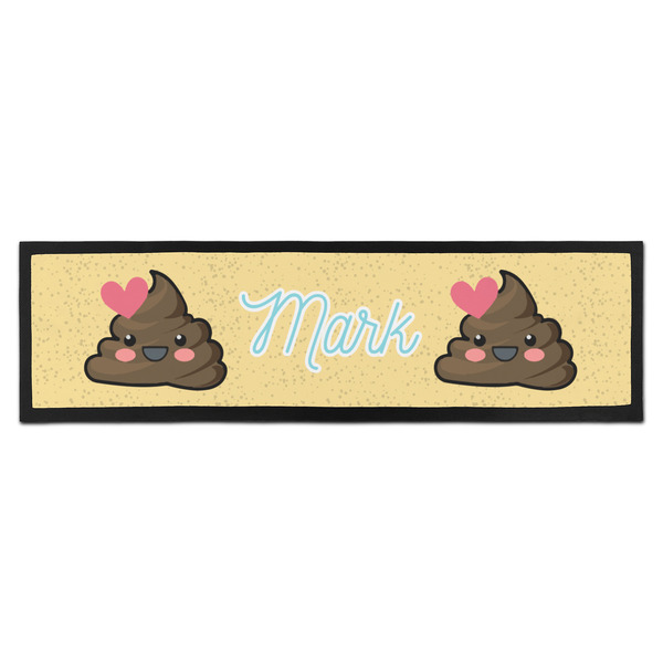 Custom Poop Emoji Bar Mat - Large (Personalized)