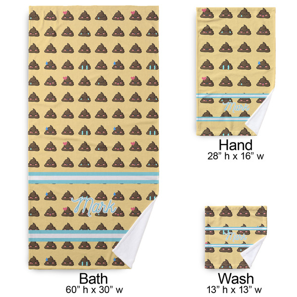 Poop Emoji Bath Towel Sets - 3-piece - Approval