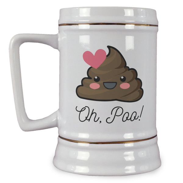 Custom Poop Emoji Beer Stein (Personalized)