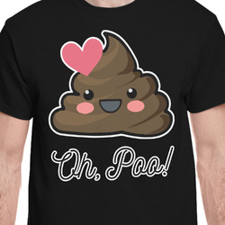Poop Emoji T-Shirt - Black - XL (Personalized)