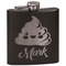 Poop Emoji Black Flask Set (Personalized)