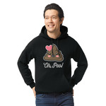 Poop Emoji Hoodie - Black - Medium (Personalized)