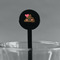 Poop Emoji Black Plastic 7" Stir Stick - Round - Main