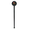 Poop Emoji Black Plastic 7" Stir Stick - Round - Single Stick