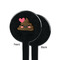 Poop Emoji Black Plastic 7" Stir Stick - Single Sided - Round - Front & Back