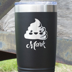 Poop Emoji 20 oz Stainless Steel Tumbler (Personalized)