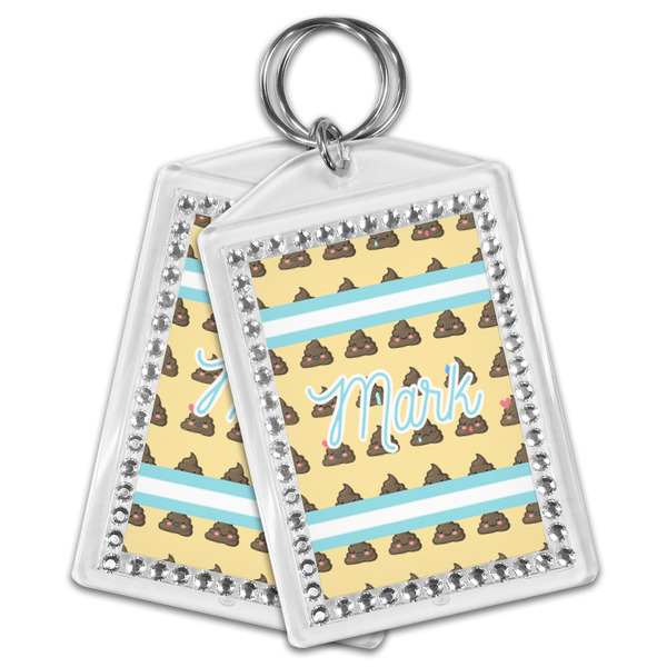 Poop Emoji Bling Keychain - MAIN