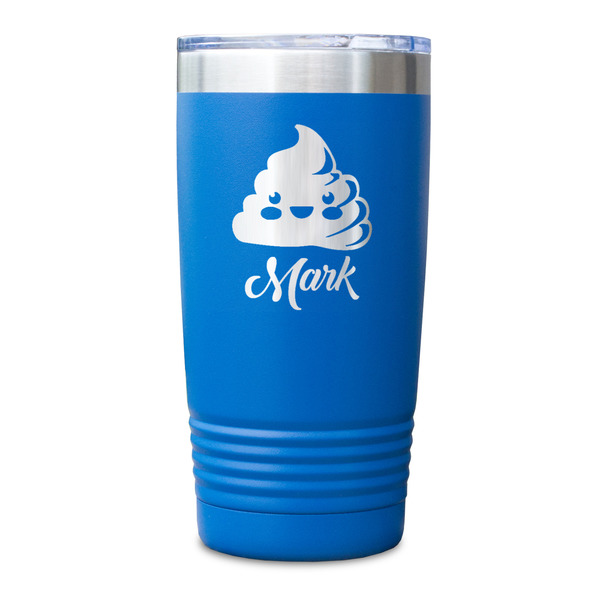 Poop Emoji Blue Polar Camel Tumbler - 20oz - Single Sided - Approval