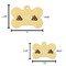 Poop Emoji Bone Shaped Dog ID Tag - Large - Scale
