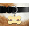 Poop Emoji Bone Shaped Dog Tag on Collar & Dog