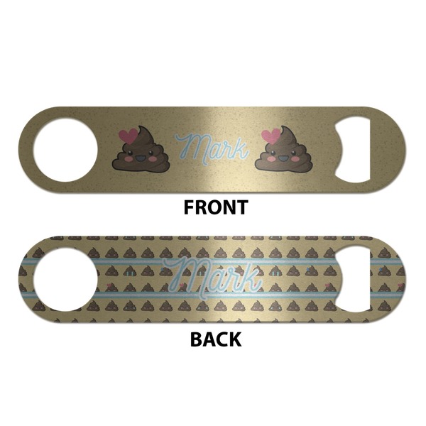 Poop Emoji Bottle Opener - Front & Back