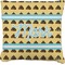 Poop Emoji Faux-Linen Throw Pillow 16" (Personalized)