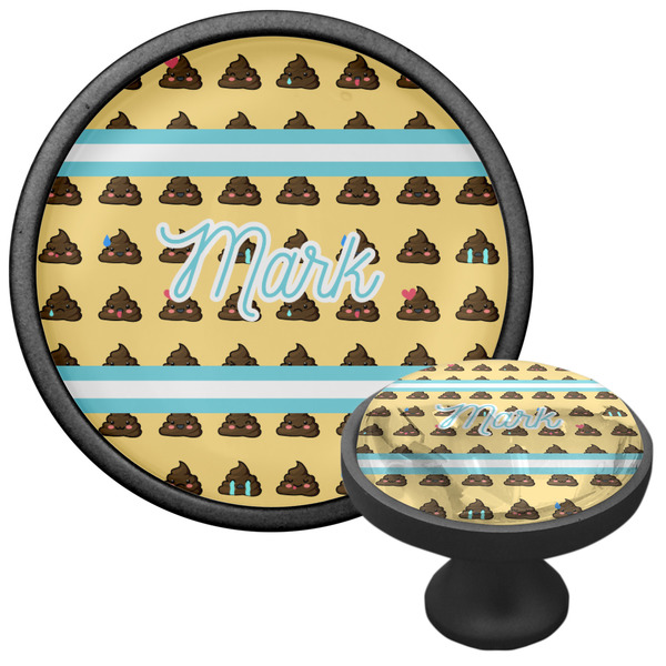 Poop Emoji Cabinet Knob - Black - Multi Angle