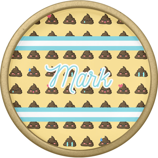 Poop Emoji Cabinet Knob - Gold - Front