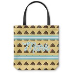 Poop Emoji Canvas Tote Bag - Small - 13"x13" (Personalized)