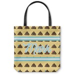 Poop Emoji Canvas Tote Bag - Medium - 16"x16" (Personalized)