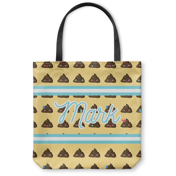 Custom Poop Emoji Canvas Tote Bag (Personalized)