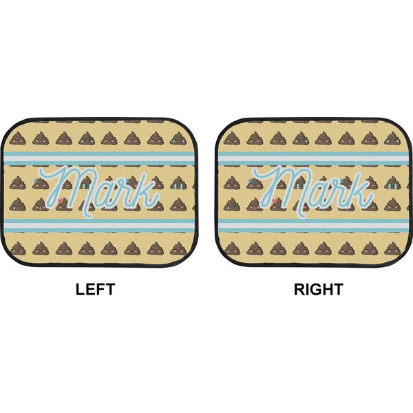 Poop Emoji Car Floor Mats (Back Seat) (Approval)