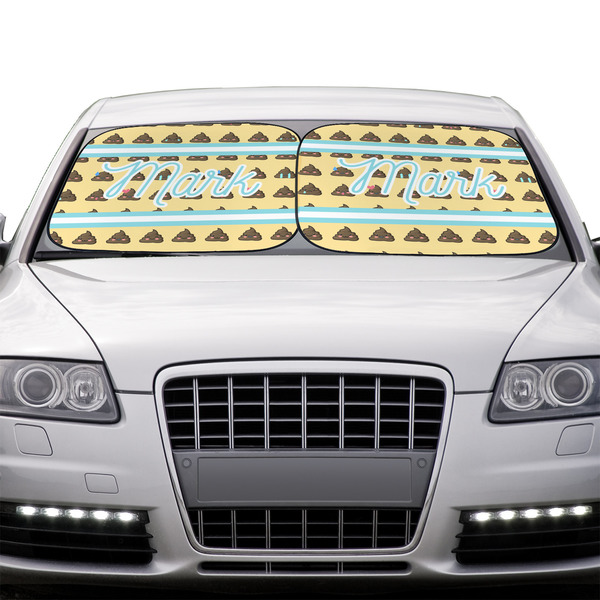 Poop Emoji Car Sun Shades - IN CONTEXT