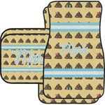 Poop Emoji Car Floor Mats Set - 2 Front & 2 Back (Personalized)