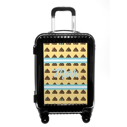 Poop Emoji Carry On Hard Shell Suitcase (Personalized)