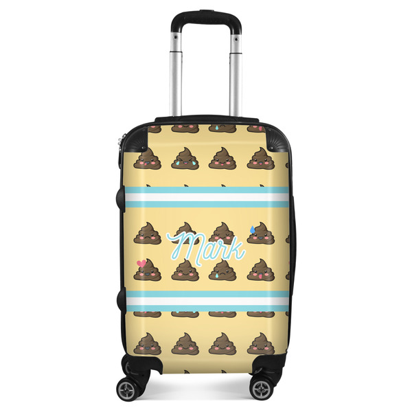 Custom Poop Emoji Suitcase - 20" Carry On (Personalized)