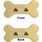 Poop Emoji Ceramic Flat Ornament - Bone Front & Back (APPROVAL)