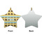 Poop Emoji Ceramic Flat Ornament - Star Front & Back (APPROVAL)