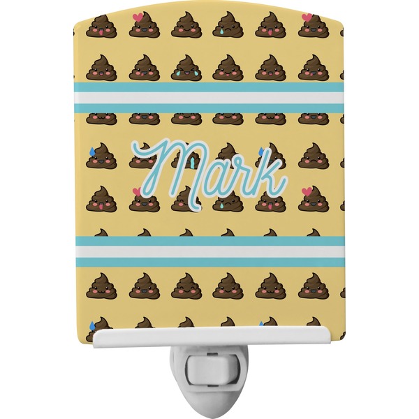 Custom Poop Emoji Ceramic Night Light (Personalized)