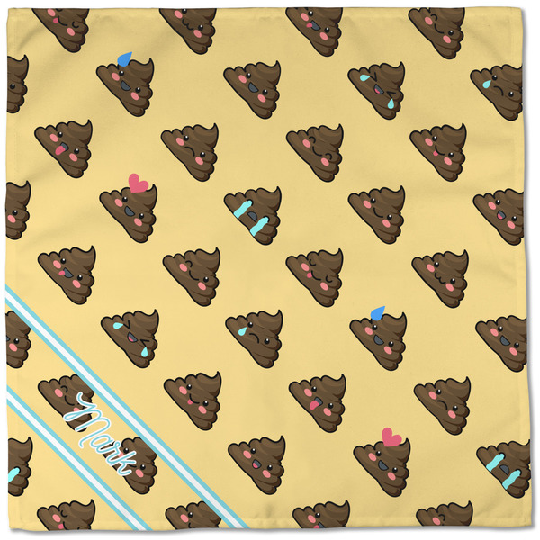 Poop Emoji Cloth Napkins - Personalized Dinner (Full Open)