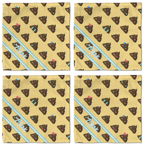 Poop Emoji Cloth Napkins - Personalized Lunch (APPROVAL) Set of 4