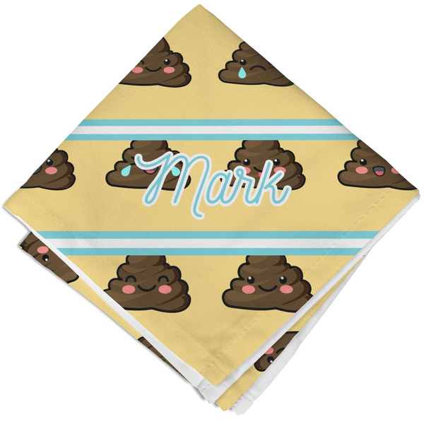 Custom Poop Emoji Cloth Napkin w/ Name or Text