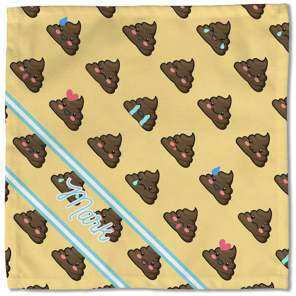 Poop Emoji Cloth Napkins - Personalized Lunch (Single Full Open)