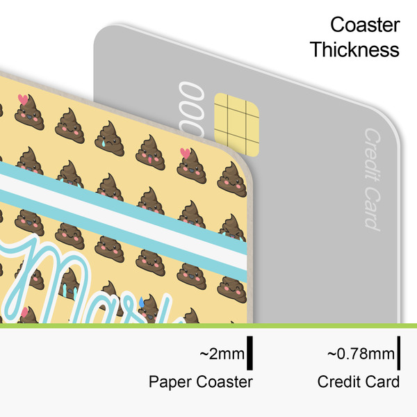 Poop Emoji Coaster Thickness