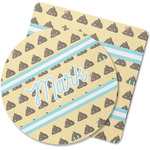 Poop Emoji Rubber Backed Coaster (Personalized)