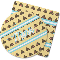 Poop Emoji Rubber Backed Coaster (Personalized)