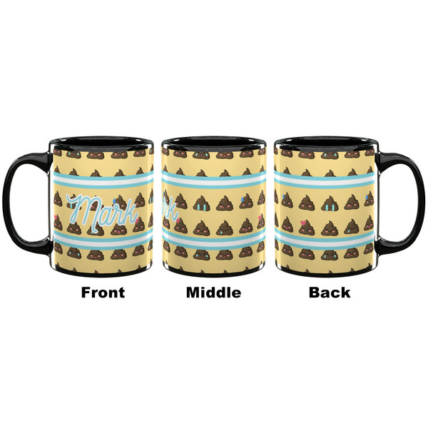 Poop Emoji Coffee Mug - 11 oz - Black APPROVAL
