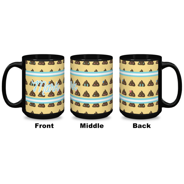 Poop Emoji Coffee Mug - 15 oz - Black APPROVAL