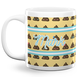 Poop Emoji 20 Oz Coffee Mug - White (Personalized)