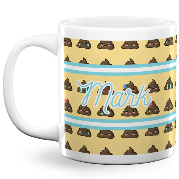Custom Poop Emoji 20 Oz Coffee Mug - White (Personalized)