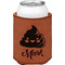 Poop Emoji Leatherette Can Sleeve - Double Sided (Personalized)
