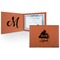 Poop Emoji Cognac Leatherette Diploma / Certificate Holders - Front and Inside - Main