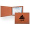 Poop Emoji Cognac Leatherette Diploma / Certificate Holders - Front only - Main