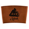Poop Emoji Leatherette Cup Sleeve (Personalized)