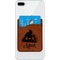 Poop Emoji Cognac Leatherette Phone Wallet on iphone 8