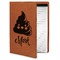 Poop Emoji Cognac Leatherette Portfolios with Notepad - Small - Main
