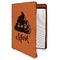 Poop Emoji Cognac Leatherette Zipper Portfolios with Notepad - Main