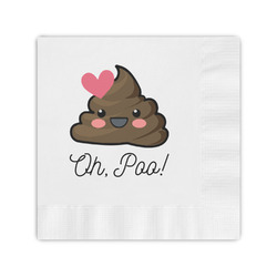 Poop Emoji Coined Cocktail Napkins (Personalized)